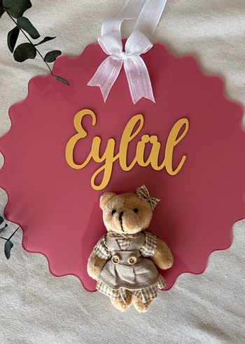 Kız bebek ayıcıklı kapı süsü - Görsel 2