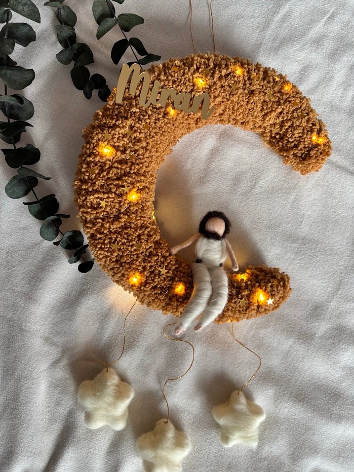 Erkek bebek Ay kapı süsü - Görsel 2