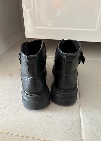 Tokalı Siyah Gotik Deri Platform Bot - Görsel 2