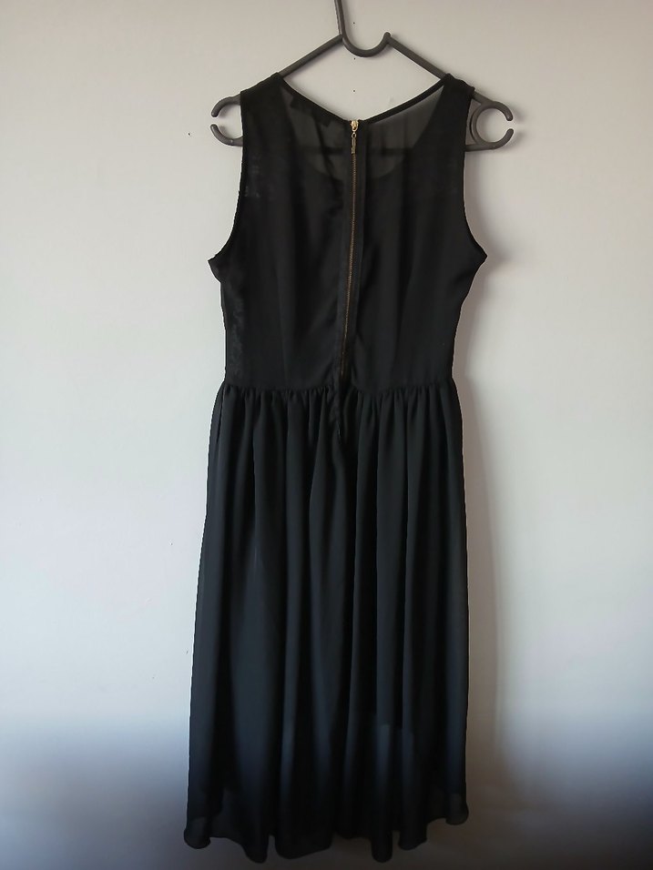 Siyah Gotik Kadın Abiye Elbise - Görsel 2