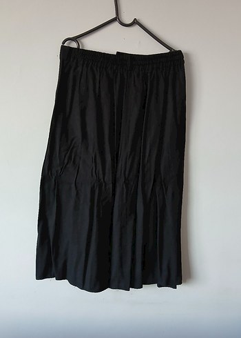 Düğmeli Siyah Midi Kadın Uzun Etek - Görsel 4