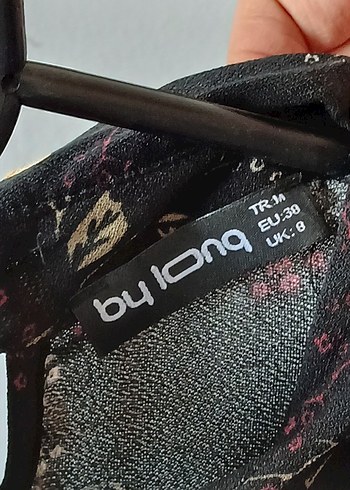 Çiçek Desenli Siyah Uzun Bohem Elbise - Görsel 3