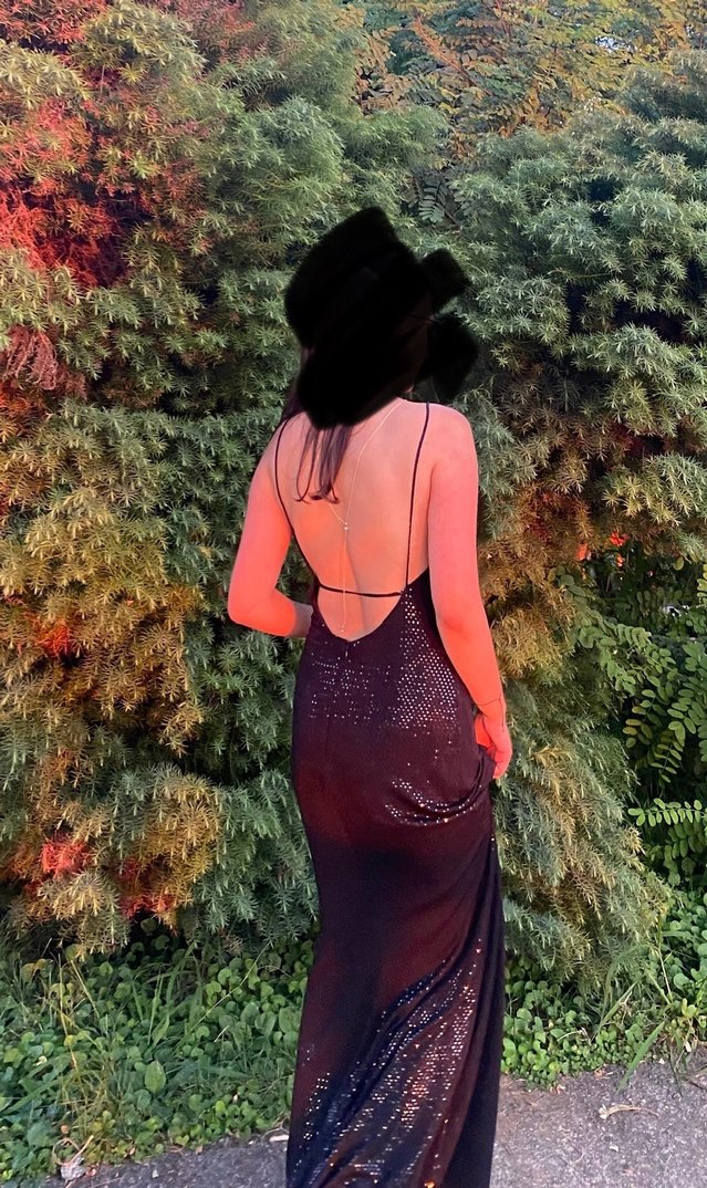 Nur Bilen Yavuzer tasarımı Siyah Payetli Abiye Elbise - Görsel 2