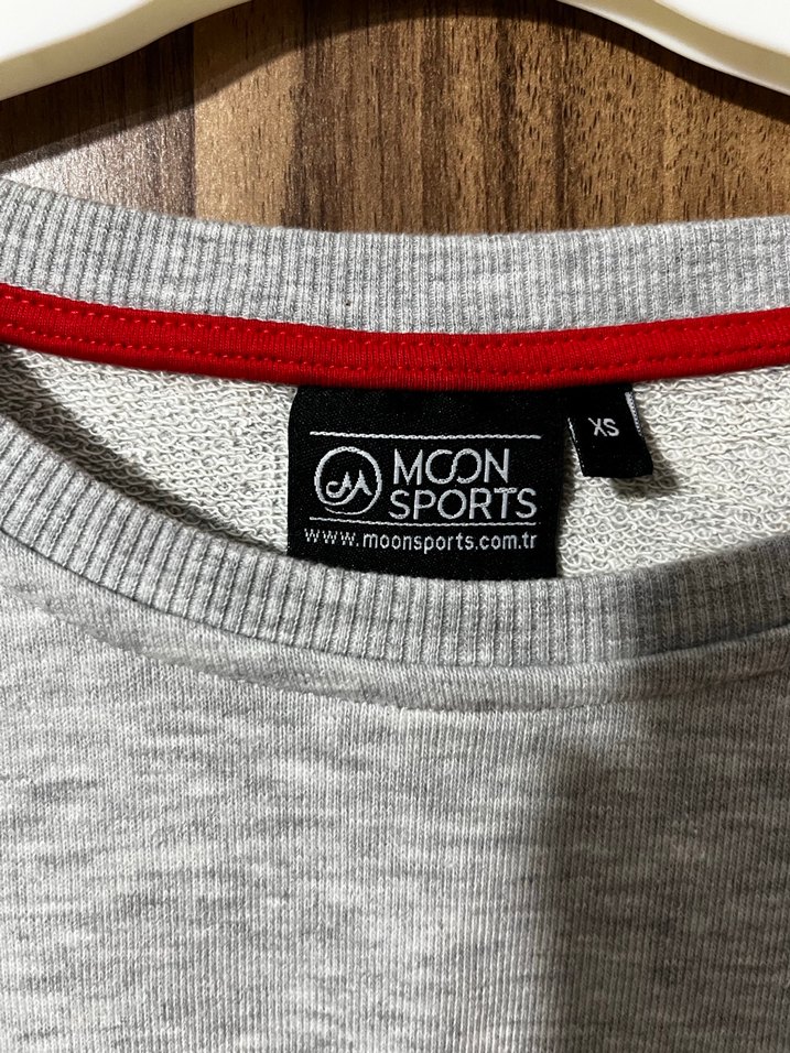 Gri Oversize Baskılı Kadın Sweatshirt - Görsel 3