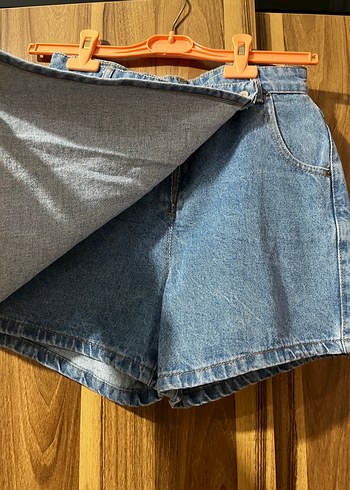 Mavi Mini Kot Şort - Görsel 3