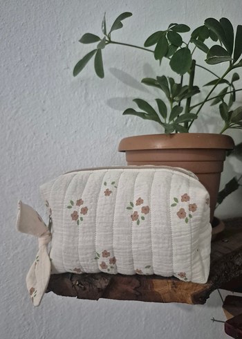 mini çicekli Kadın Makyaj Çantası - Görsel 2