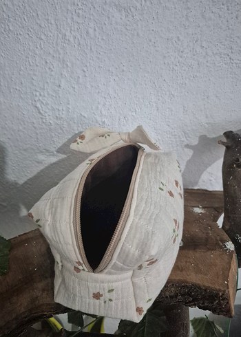 mini çicekli Kadın Makyaj Çantası - Görsel 5