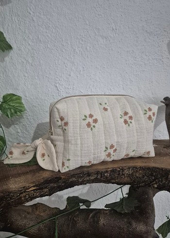 mini çicekli Kadın Makyaj Çantası - Görsel 4