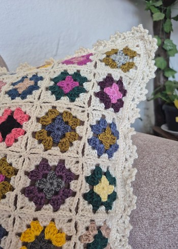 el örgüsü kırlent kılıfı - Görsel 3