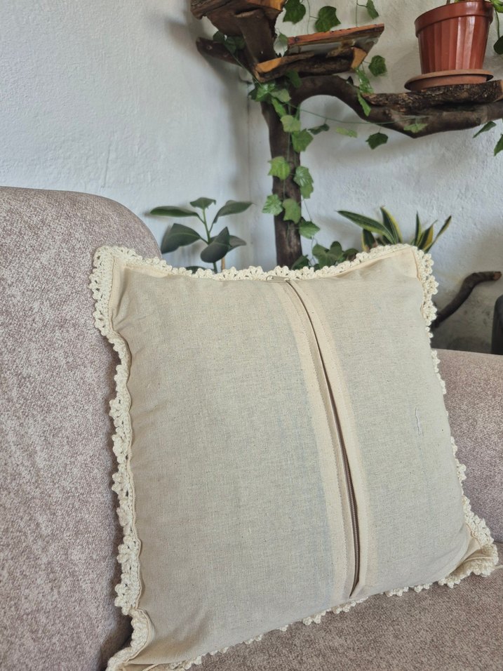 el örgüsü kırlent kılıfı - Görsel 5