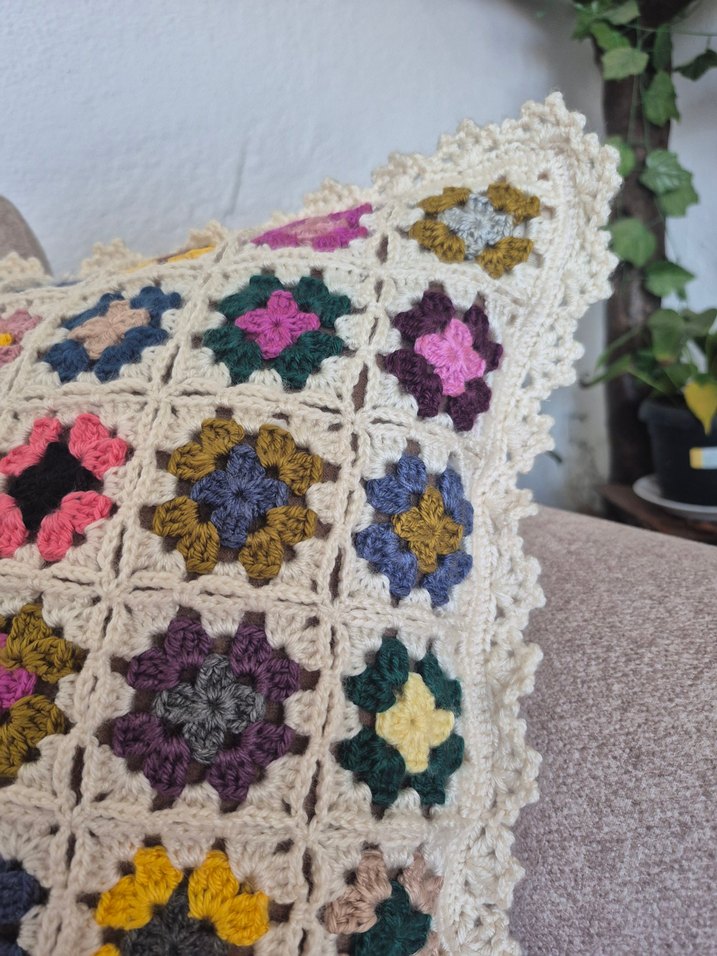 el örgüsü kırlent kılıfı - Görsel 3