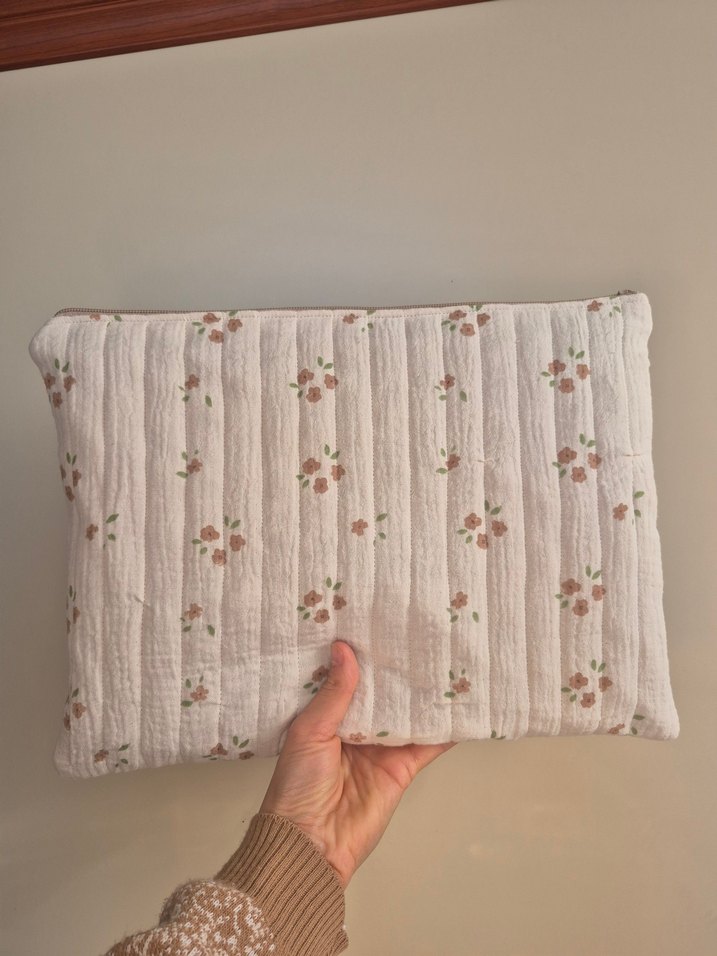 müslin kumaş içi elyaflı 13 inch Laptop Çantası - Görsel 2