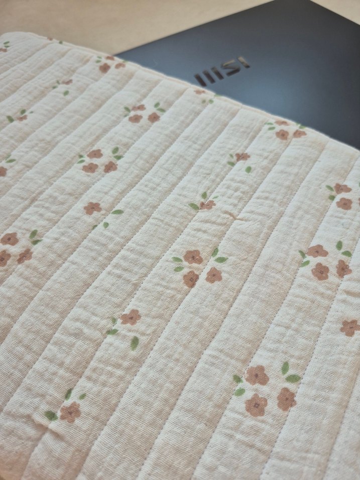 müslin kumaş içi elyaflı 13 inch Laptop Çantası - Görsel 3