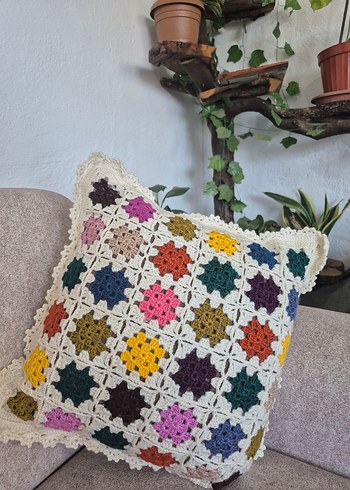 el örgüsü tığ işi kırlent kılıfı - Görsel 2