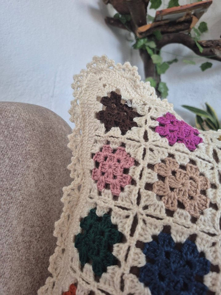 el örgüsü tığ işi kırlent kılıfı - Görsel 4