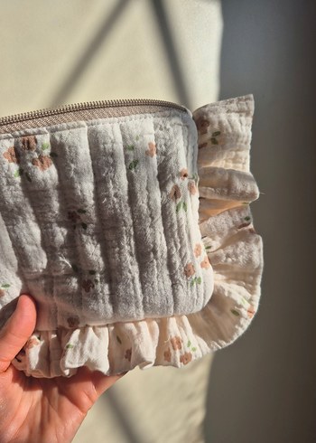 Fırfırlı Makyaj Çantası, - Görsel 4