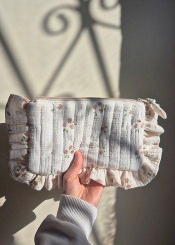 Fırfırlı Makyaj Çantası, - Görsel 2