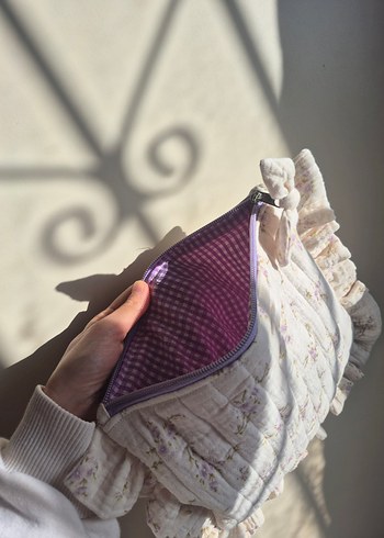 Fırfırlı Makyaj Çantası,pinterest çantası - Görsel 5