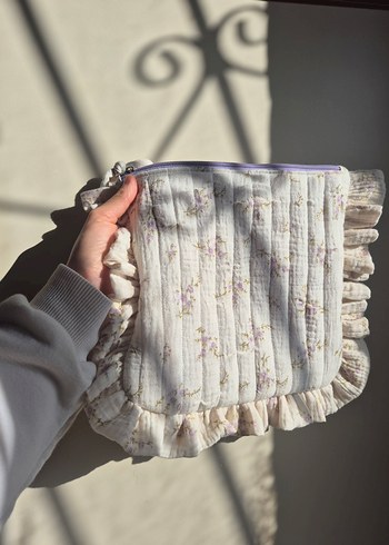 Fırfırlı Makyaj Çantası,pinterest çantası - Görsel 2