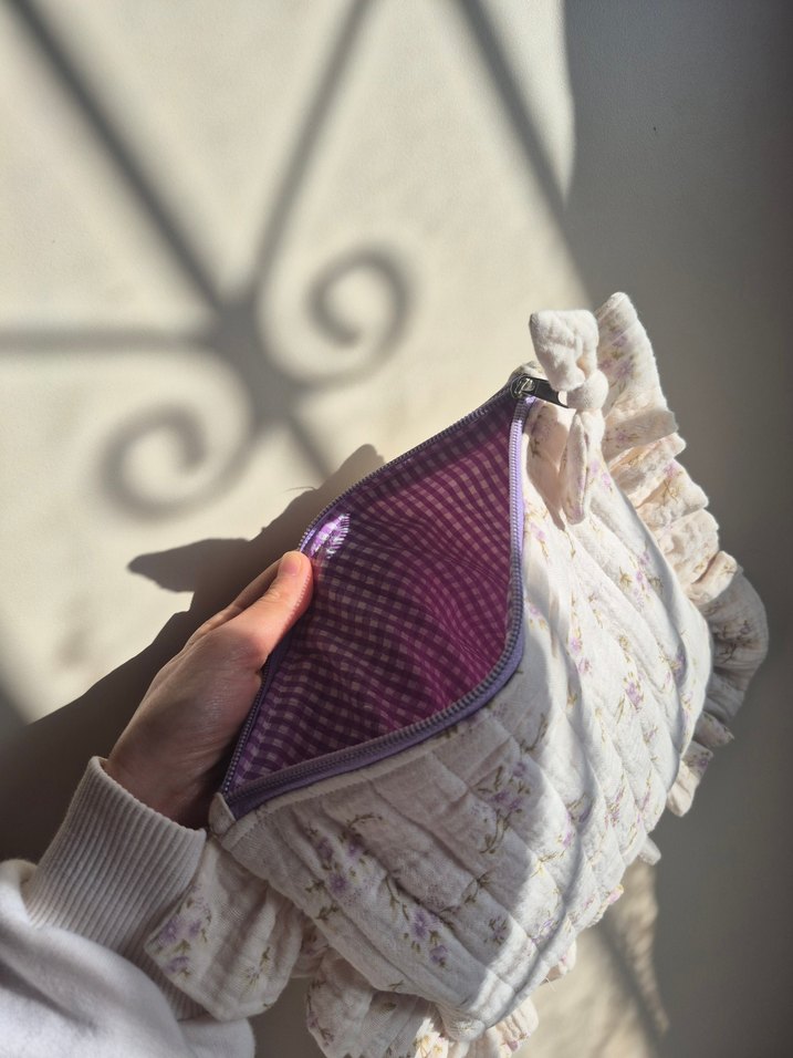 Fırfırlı Makyaj Çantası,pinterest çantası - Görsel 5