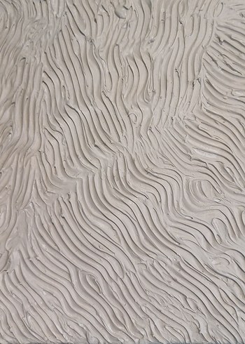 Bej Dokulu Soyut Tablo - Görsel 2