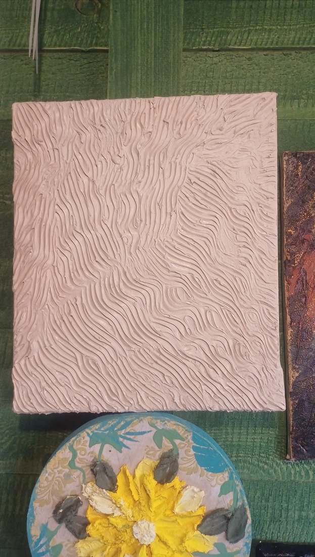 Bej Dokulu Soyut Tablo - Görsel 3