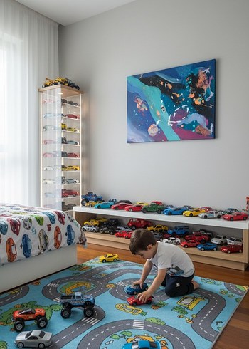 Tasarım Soyut Renkli çocuk odası Duvar Tablosu - Görsel 4