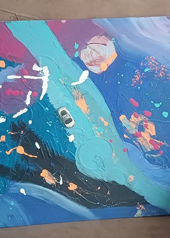 Tasarım Soyut Renkli çocuk odası Duvar Tablosu - Görsel 6