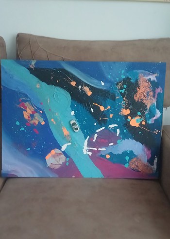 Tasarım Soyut Renkli çocuk odası Duvar Tablosu - Görsel 5