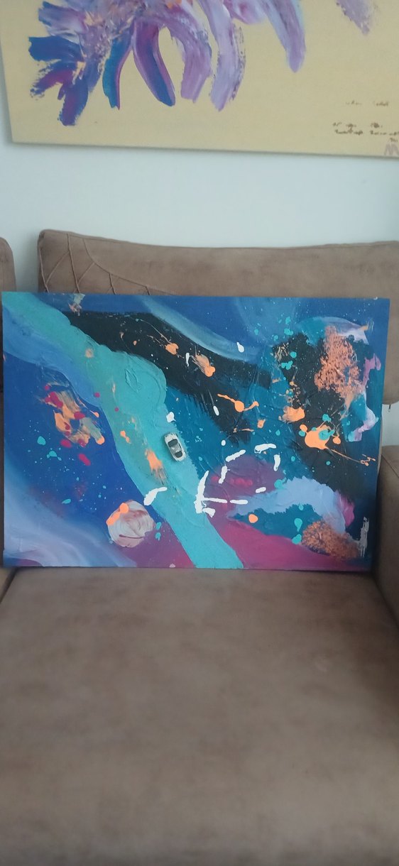 Tasarım Soyut Renkli çocuk odası Duvar Tablosu - Görsel 5