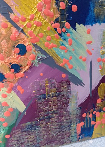 Canlı Renklerde Tasarım Soyut Tablo - Görsel 8