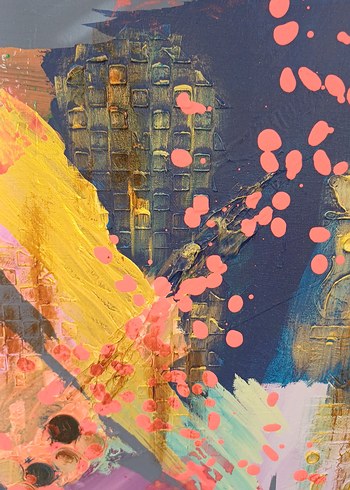 Canlı Renklerde Tasarım Soyut Tablo - Görsel 7