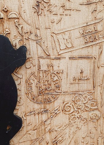 Kahverengi Ahşap Geyik Figürlü Tasarım tablo - Görsel 5