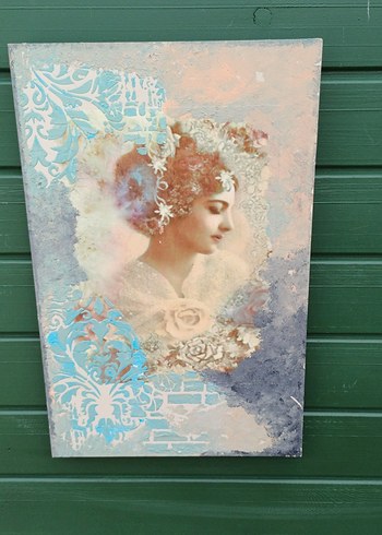 Pastel Tonlarda tasarım Kadın tablo - Görsel 3