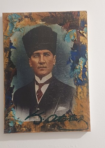 Kahverengi Atatürk Portre Tablosu - Görsel 7