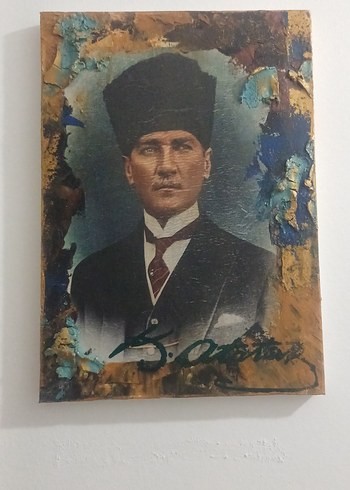 Kahverengi Atatürk Portre Tablosu - Görsel 3