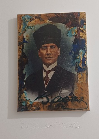 Kahverengi Atatürk Portre Tablosu - Görsel 6