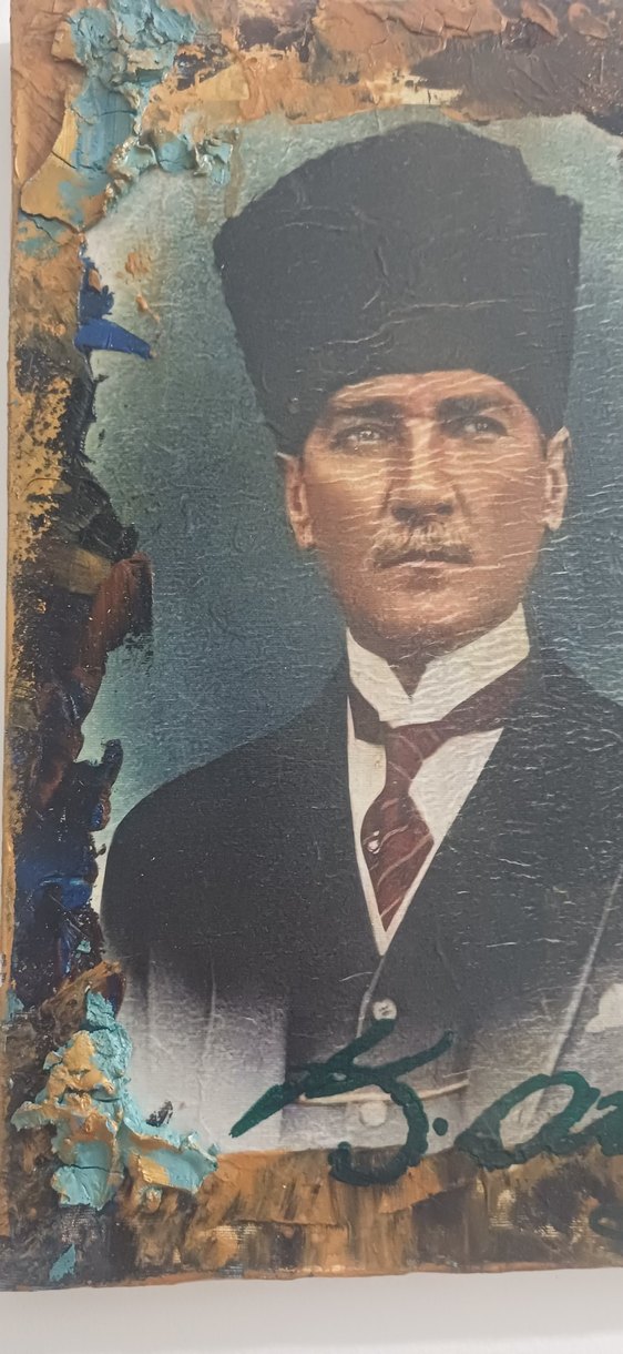 Kahverengi Atatürk Portre Tablosu - Görsel 5