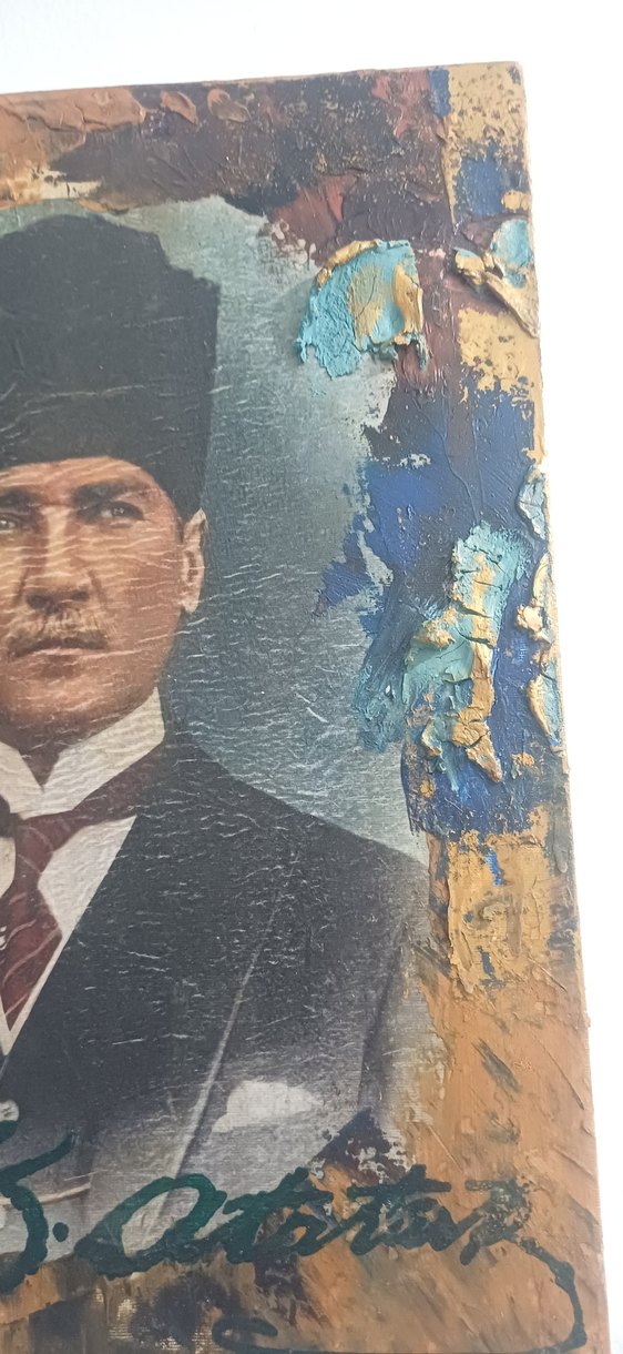 Kahverengi Atatürk Portre Tablosu - Görsel 4