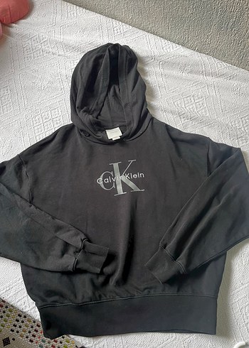 Calvin Klein Siyah Kapusonlu Sweatshirt