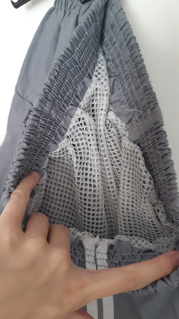 Gri Erkek Spor Şort, Bol Kesim - Görsel 3