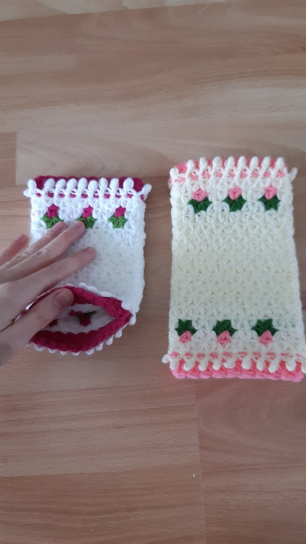 Renkli Detaylı Beyaz Banyo Lifi - Görsel 2