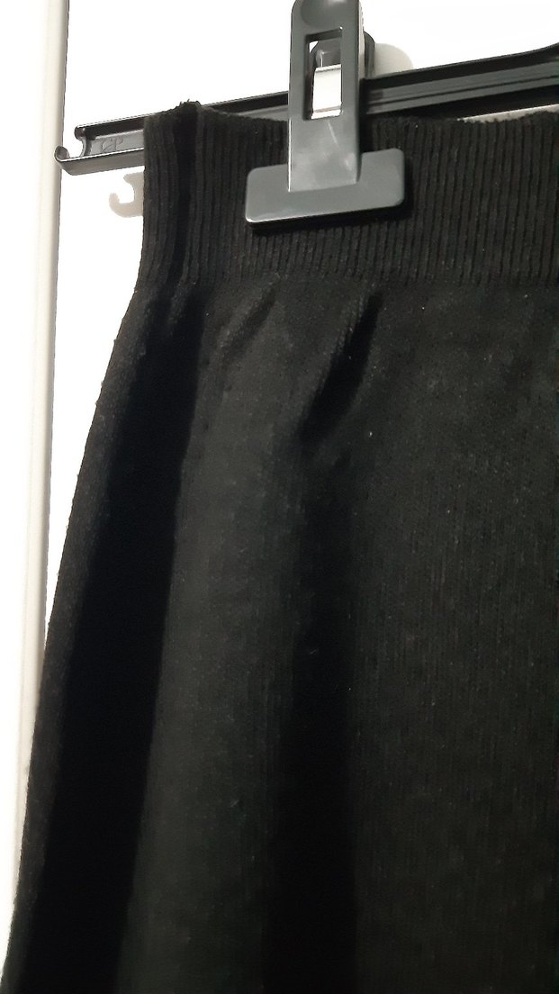 Triko Siyah Uzun Kadın Etek - Görsel 2