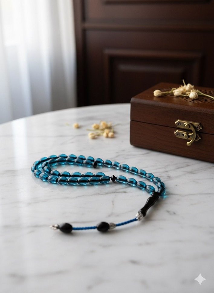 Erkekler İçin Vintage Çok Renkli Tesbih Seti - Görsel 3