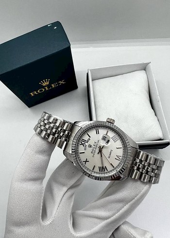 Parlak Altın Rolex Erkek Saati - Görsel 3