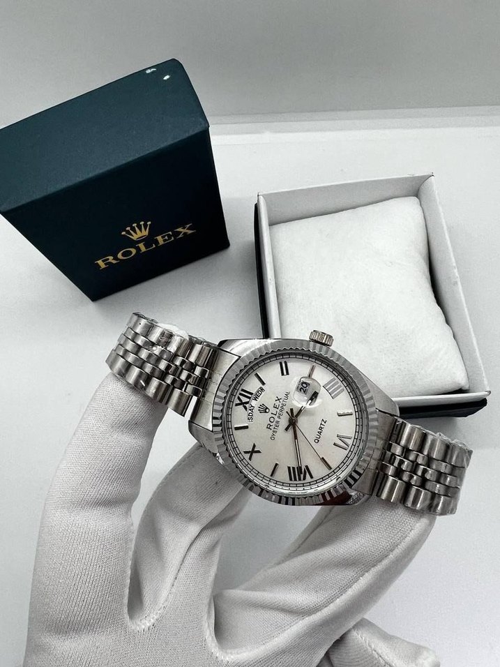 Parlak Altın Rolex Erkek Saati - Görsel 3