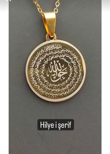 Uzun Zincir Detaylı Siyah ayetel kürsi yazılı Kolye - Görsel 17