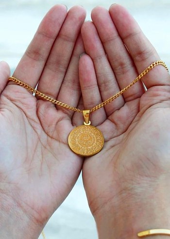 Uzun Zincir Detaylı Siyah ayetel kürsi yazılı Kolye - Görsel 16