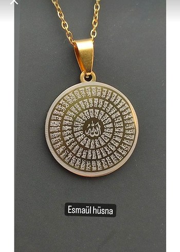 Uzun Zincir Detaylı Siyah ayetel kürsi yazılı Kolye - Görsel 18