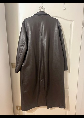Deri Uzun  Kadın Ceket - Görsel 3
